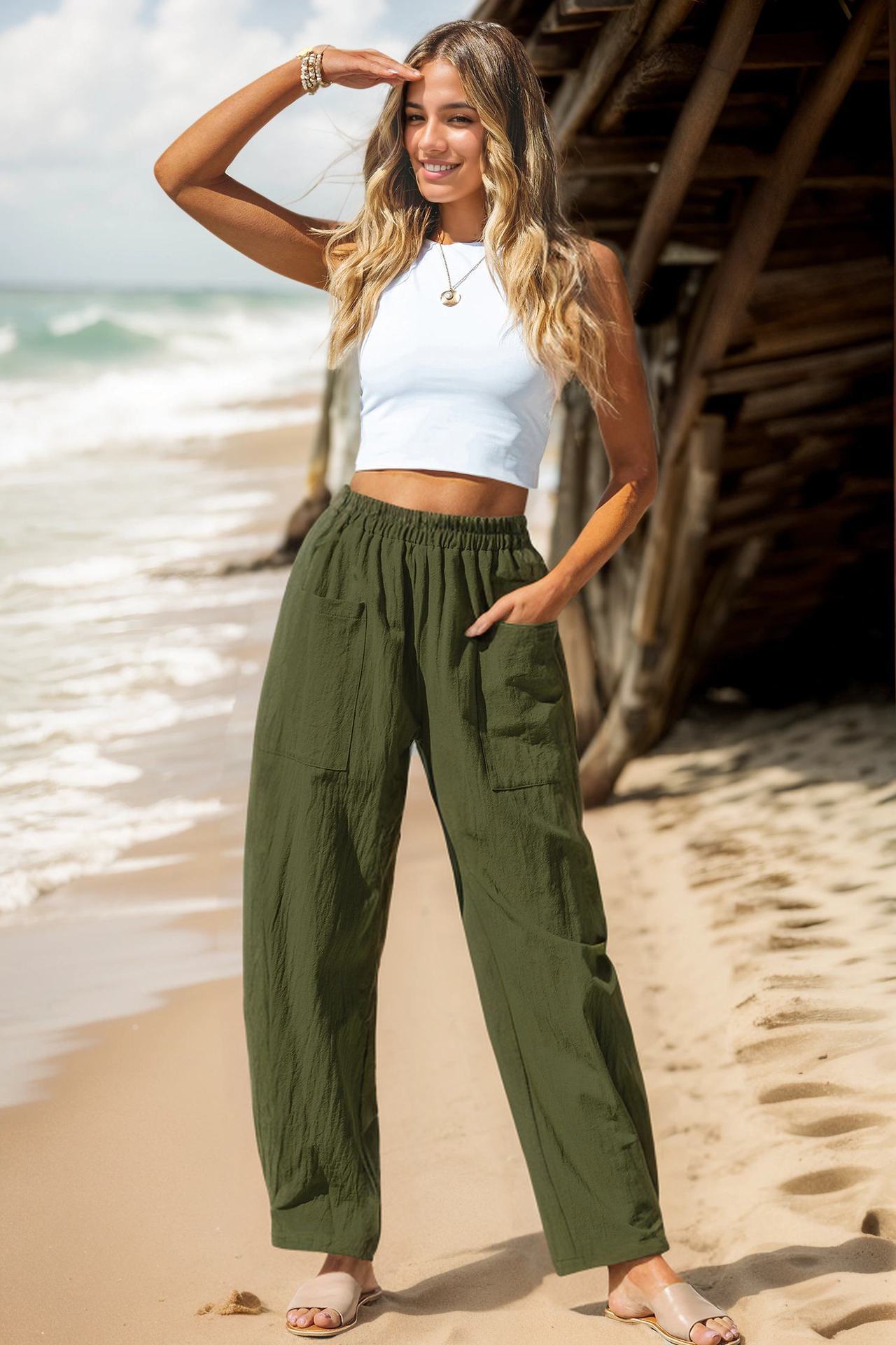 Women's Cotton Linen Casual Pants