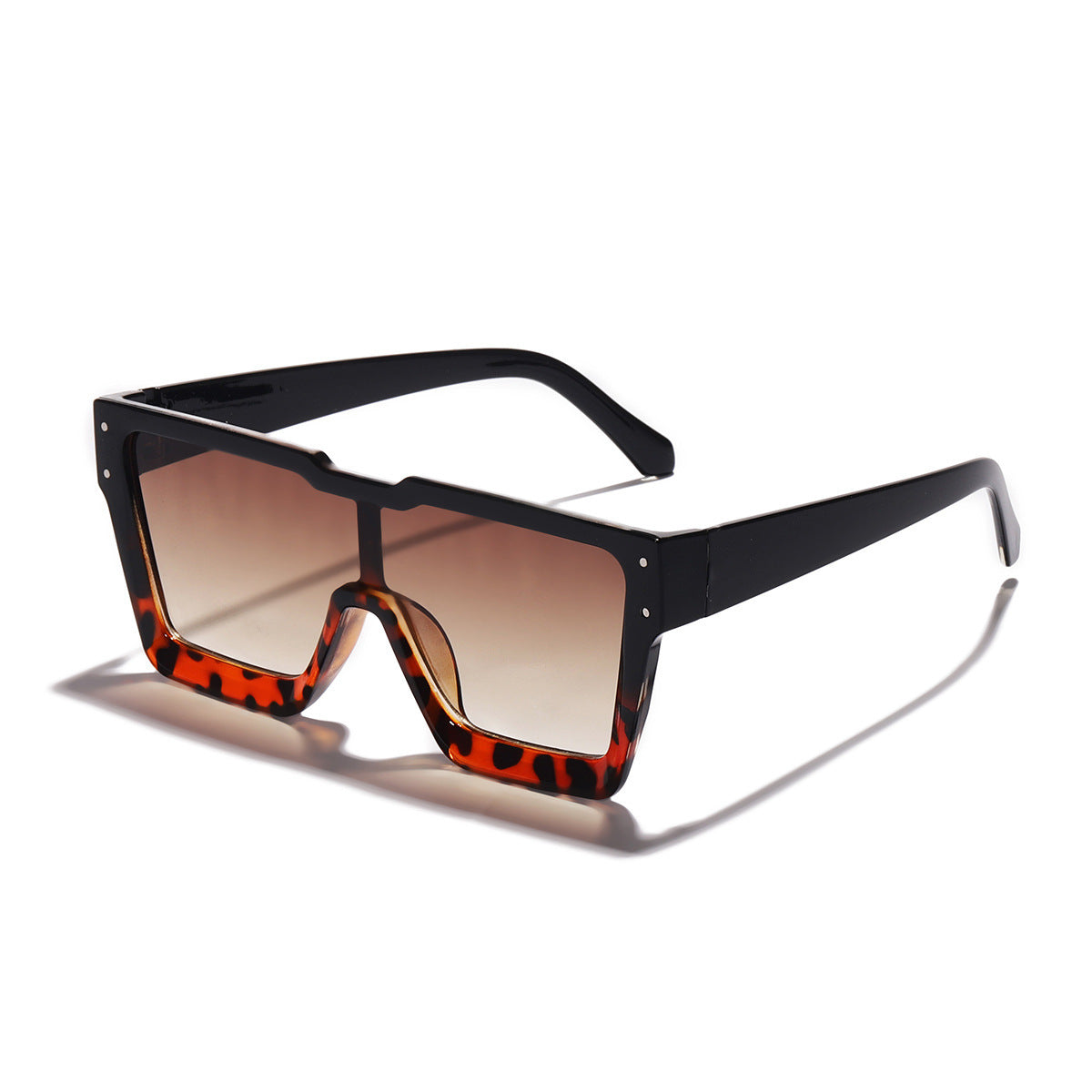 Nouvelles lunettes de soleil personnalisées à grande monture européennes et américaines, lentille monobloc, style INS, lunettes de sport