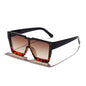 Nouvelles lunettes de soleil personnalisées à grande monture européennes et américaines, lentille monobloc, style INS, lunettes de sport