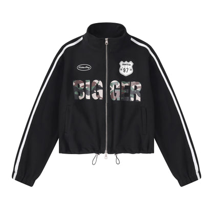 Stand Collar Loose Fit Jacket