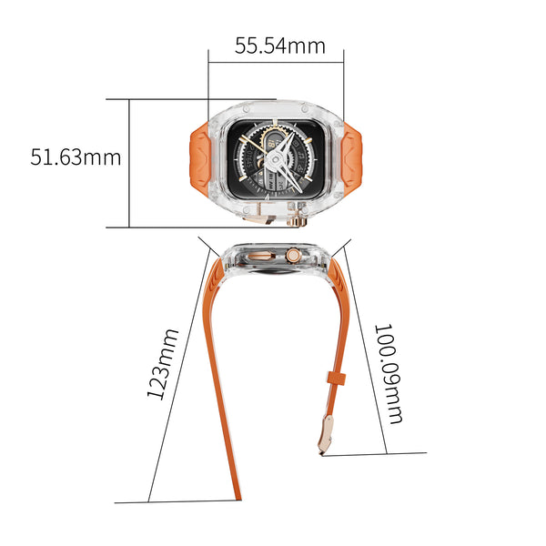 Compatible with Apple Watch 7/8/9 Transparent Protective Case