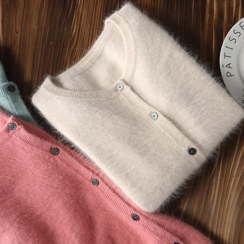 Mink Fur Cardigan Sweater Coat