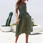 Suspender button dress