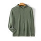 Men's Hooded Solid Color Skin-friendly Knitted Warm Hoodie Bottoming Shirt