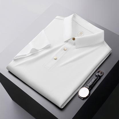 Seamless Adhesive Non-ironing Short-sleeved Polo Shirt