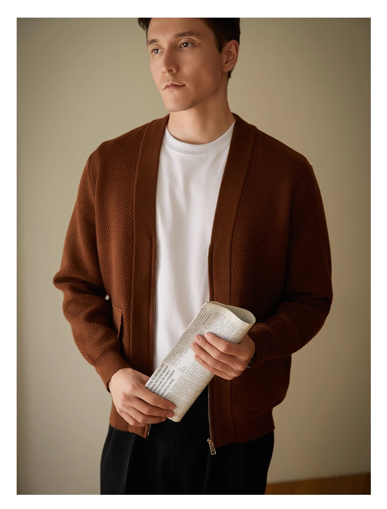 High-grade V-neck Knitted Sweater Cardigan Coat