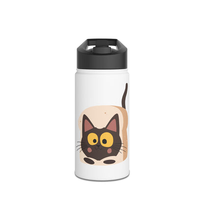 Stainless Steel Water Bottle Lid-cat