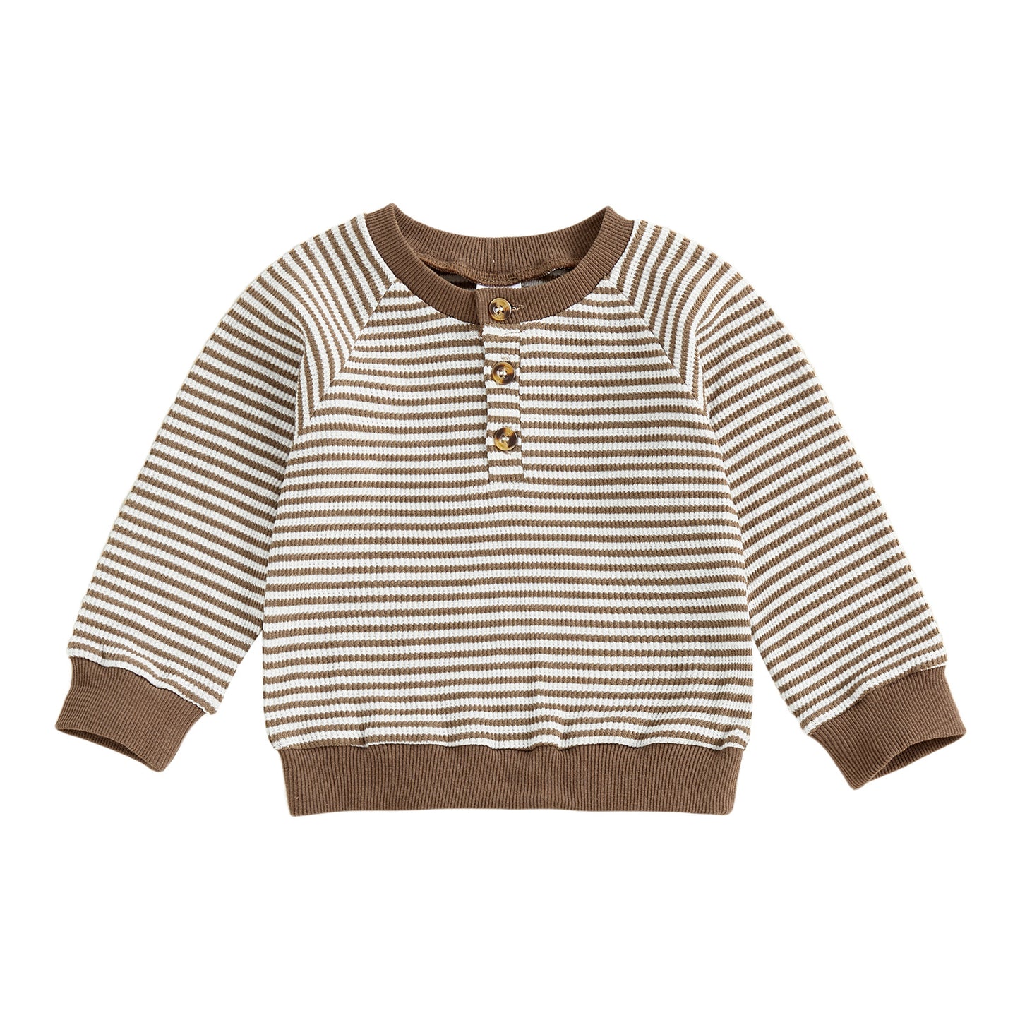 Long Sleeved Striped Button-up Top