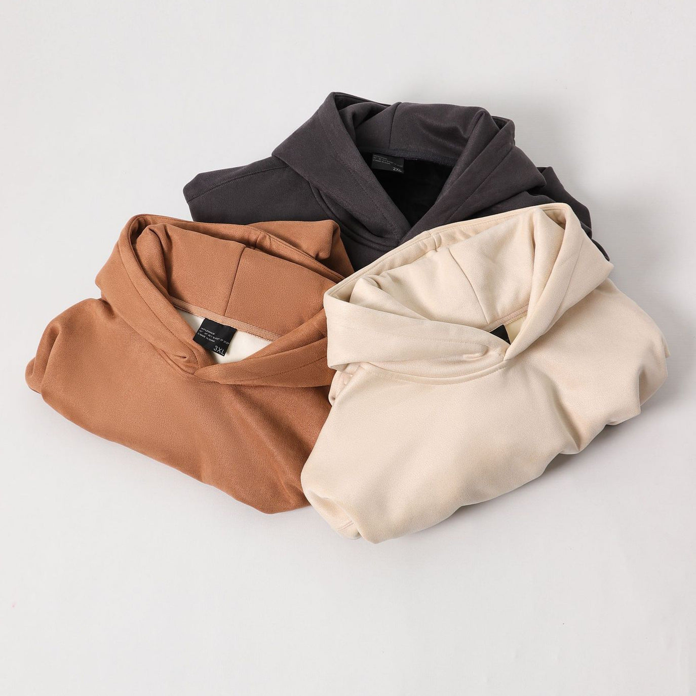 Suede Hooded Sweater