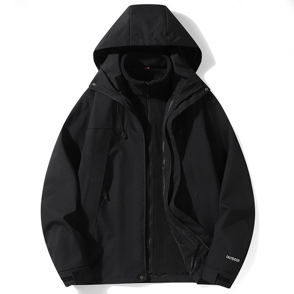 Veste coupe-vent extérieure unisexe avec doublure amovible