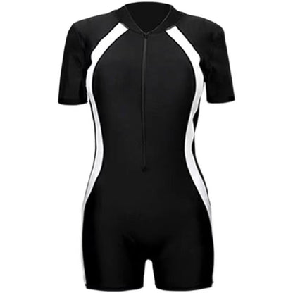 Boys And Girls Sun Protection Diving Sport Short Sleeve Training Suit Children's One-piece Swimwear