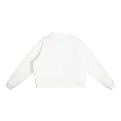 Waran Fleece Mock-Neck Crew Sweatshirt