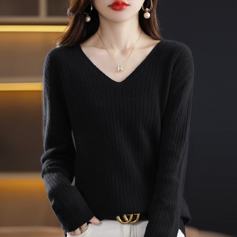 Women's Knitwear V-neck Pullover