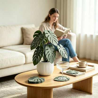 Monstera Leaf 3D Printed Coasters