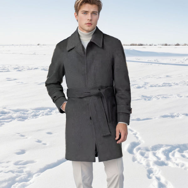 Manteau en laine à manches raglan pour homme
