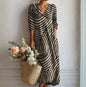 Lady's Linen Long-sleeved Dress