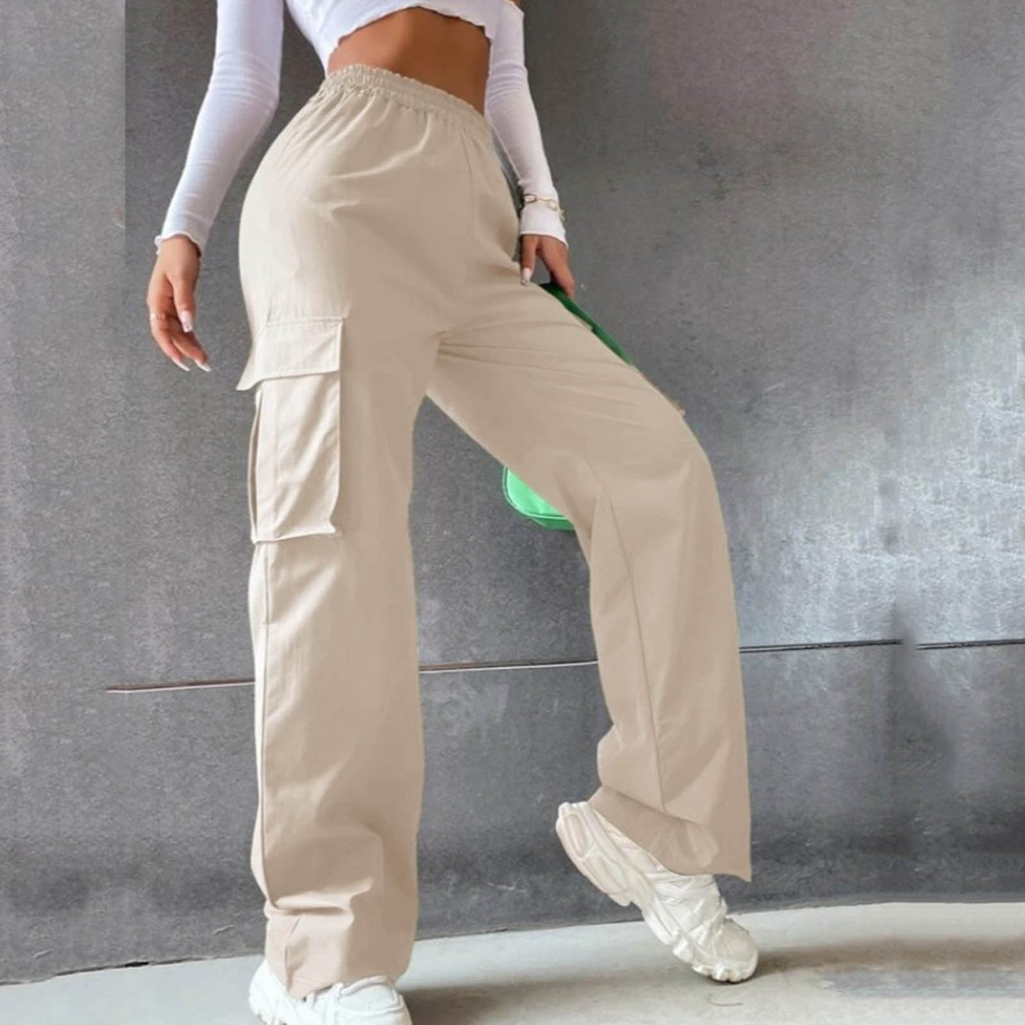 High Waist Wide Leg Straight trousers