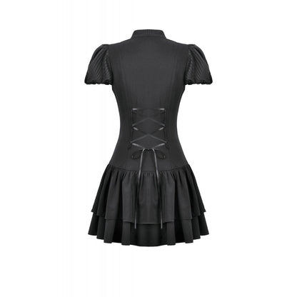Dark in Love Lolita Bow-Trim Lace Dress