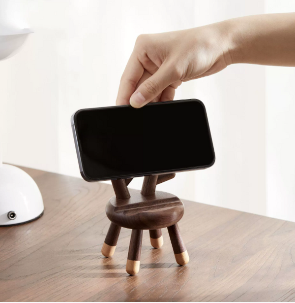 Wooden Deer Antler Phone Holder