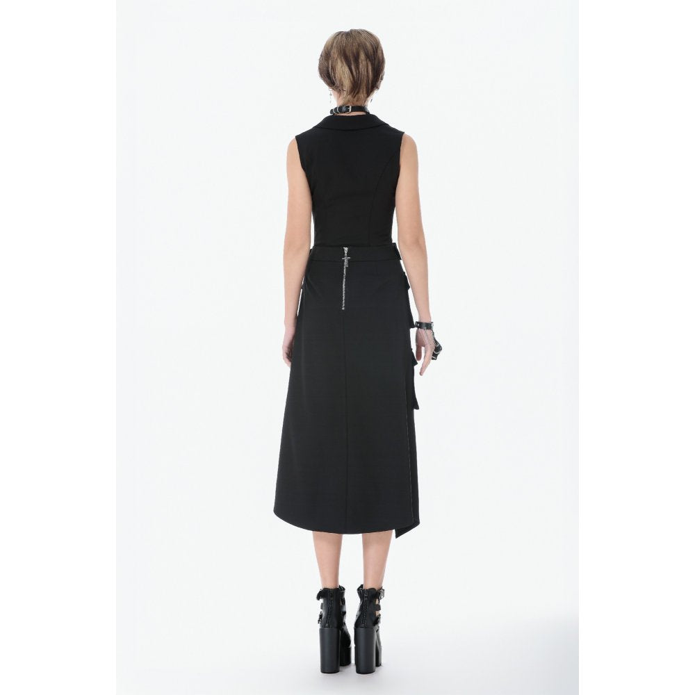 Dark in Love Gilet Corset Punk clouté à lacer