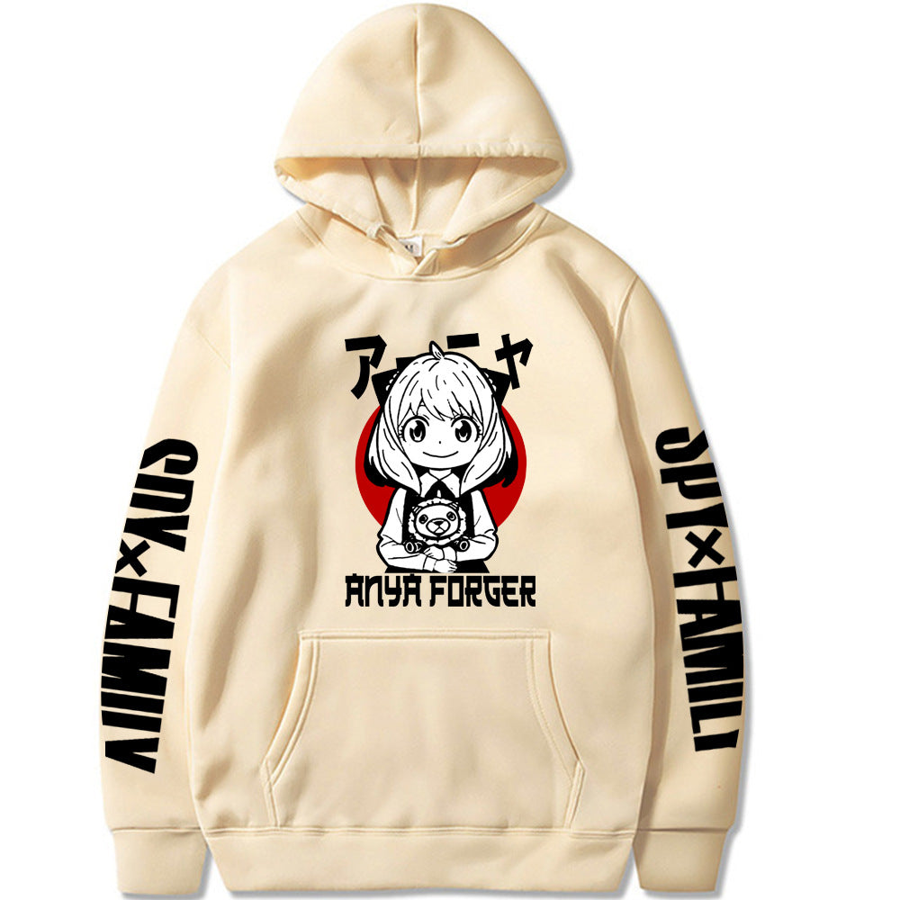Anya Red Moon Hoodie Loose Sweatshirt Spy Family