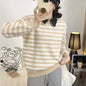 Striped collar sweater