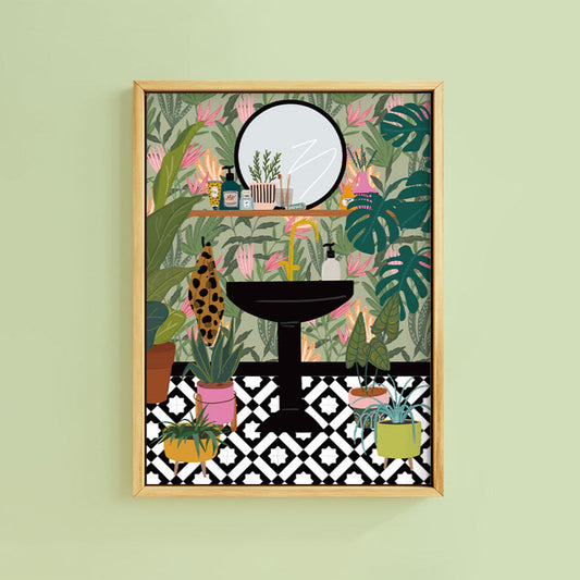 BOTANICAL TROPICAL SINK PRINT