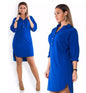 Robe chemise grande taille asymétrique