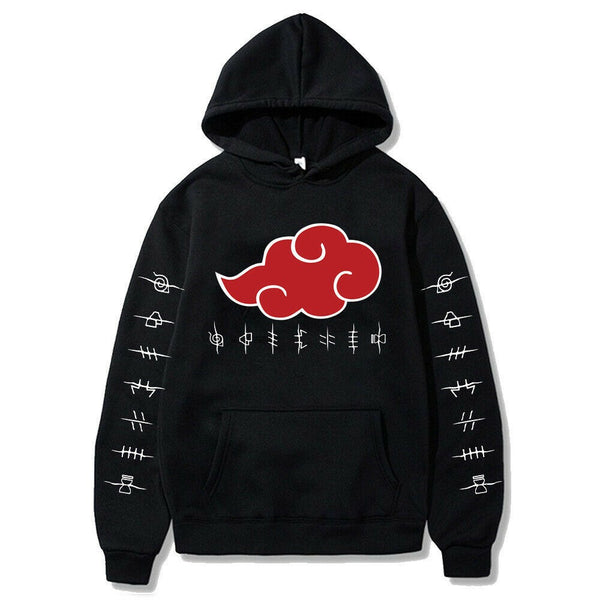 Japanese cloud print pullover hoodie oversized