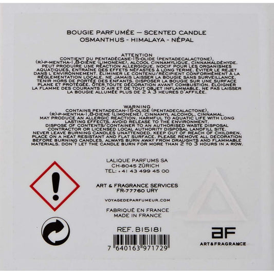 Scented Candle Lalique