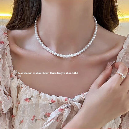 Vintage Pearl Necklace Women's