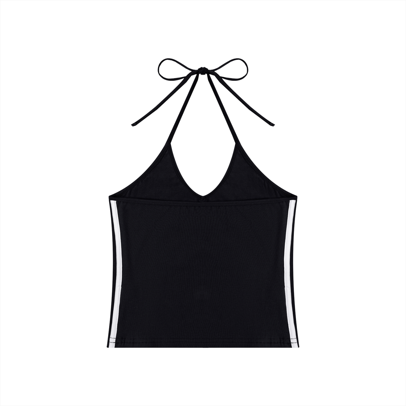 Women's Color Block Halter Crop Tank Top 210GSM