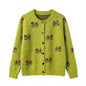 Embroidered cardigan sweater