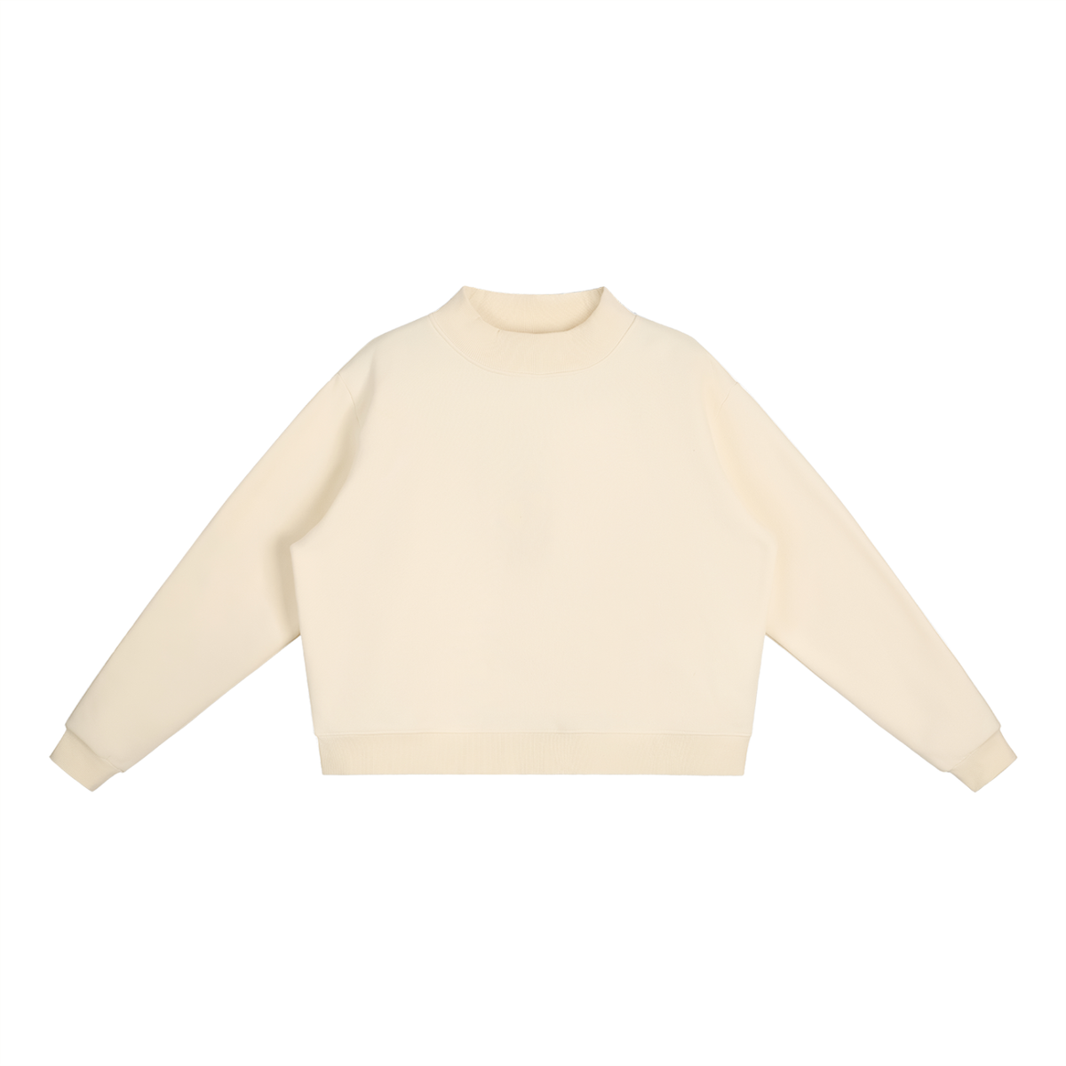 Waran Fleece Mock-Neck Crew Sweatshirt