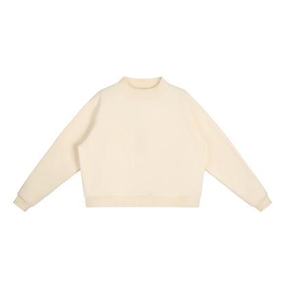 Waran Fleece Mock-Neck Crew Sweatshirt