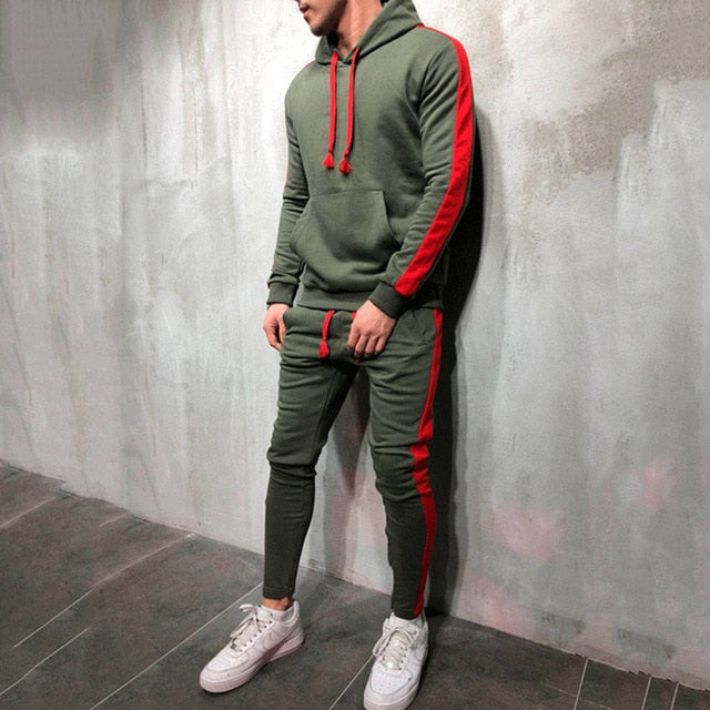 Men Tracksuit Hooded Sweatshirt set