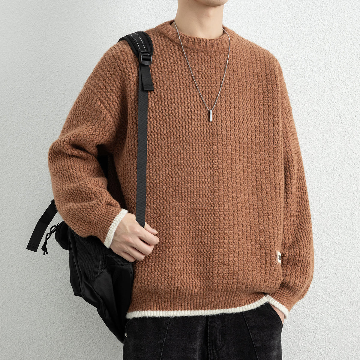 Men's Designer Style Thickened Loose Soft Knit Sweater
