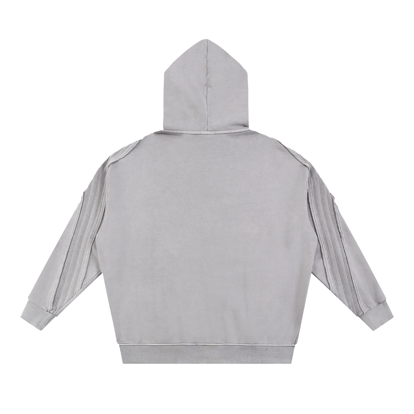 Snow Washed Tape Raw Edge Zip Hoodie 420GSM