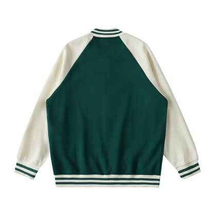 Waran Two Tone Raglan Sleeve Varsity Jacket