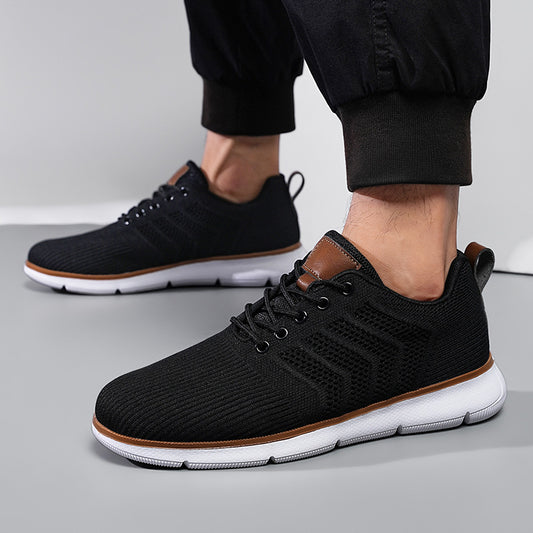 Mens Lace-up Mesh Sneakers