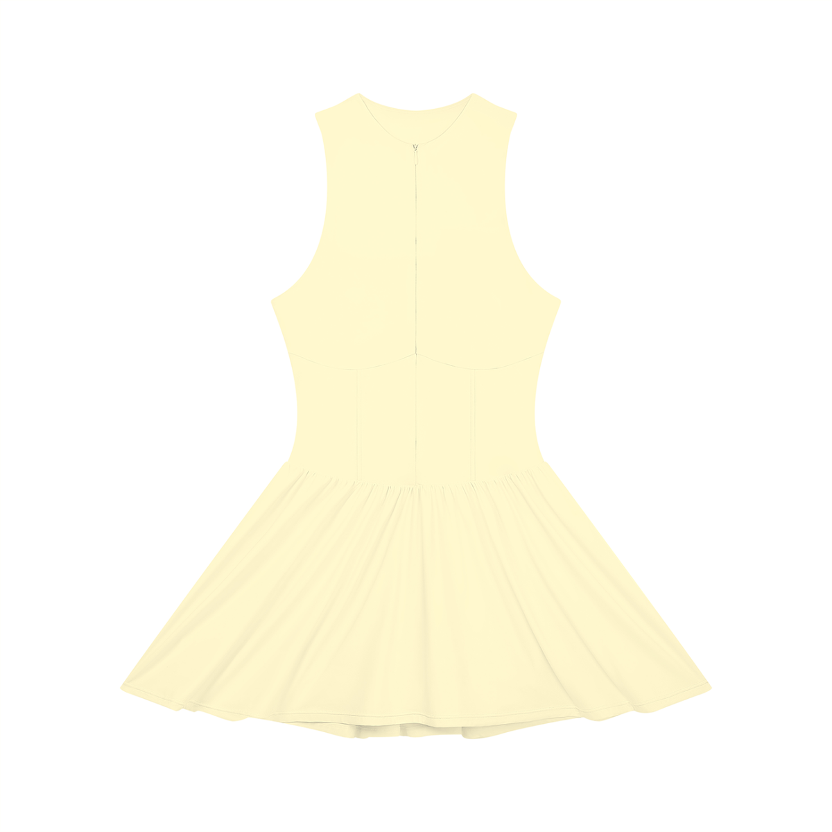 Women's Ruched Sleeveless Full-Zip Dress 220GSM