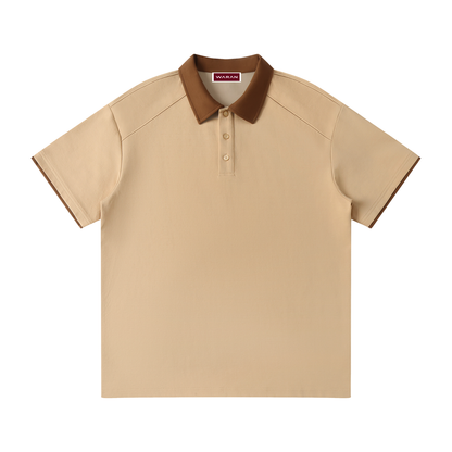 Waran Contrast Collar Raglan Polo Shirt