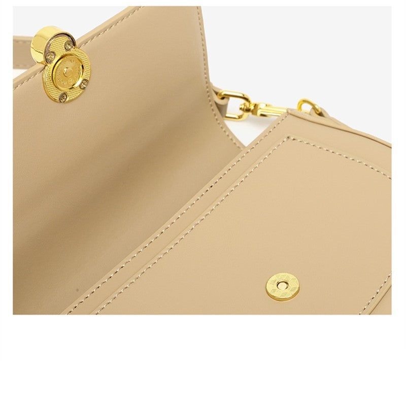 Portable Leather Shoulder Bag - Shell Shape Crossbody