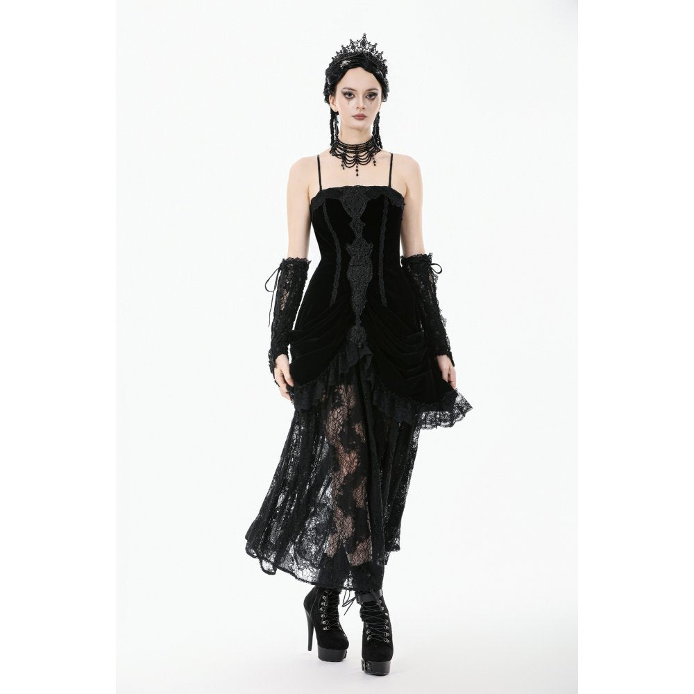 Robe longue en velours et dentelle « Vampiress Royal » Dark in Love