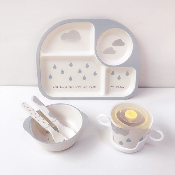 Bamboo Compartment Dinner Plate set