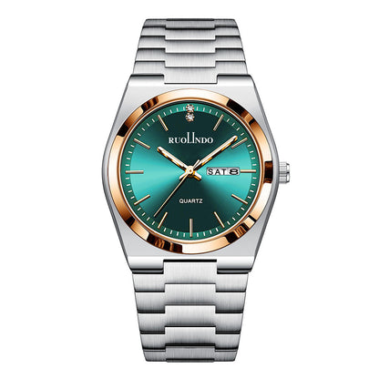 RUOLINDO Stainless Steel Luminous Men's Watch