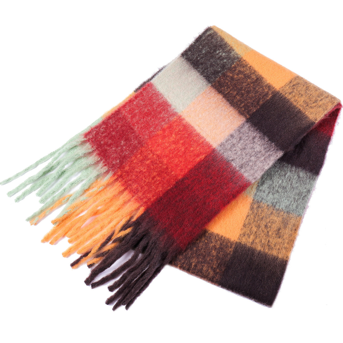 Women's leopard print tassel scarf - view 6
