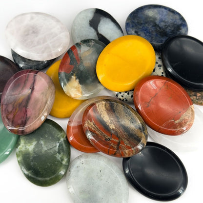 Thumb Worry Stones - Quartz Healing Crystal