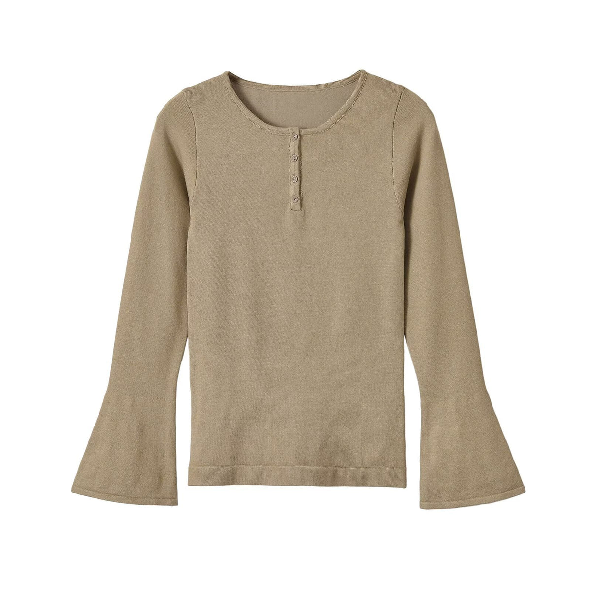 Horn long sleeved round neck knitted sweater