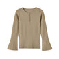 Horn long sleeved round neck knitted sweater